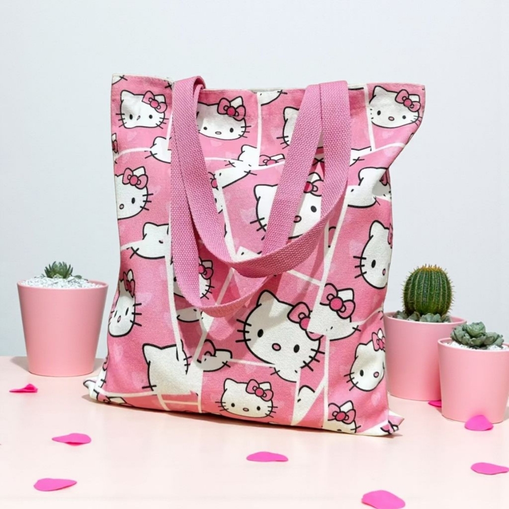 Hello Kitty Adorable Pink Graphic Tote